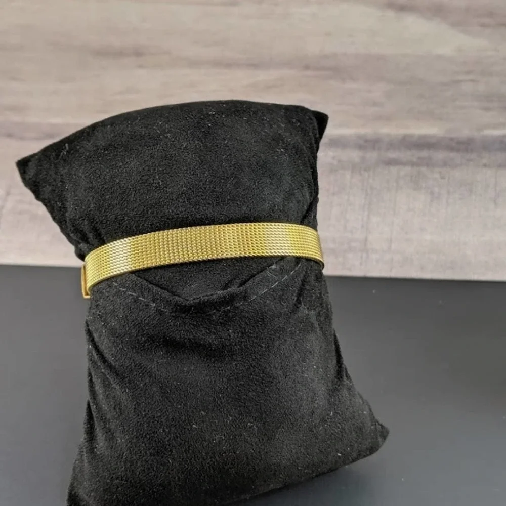 Gold Mesh Rustic Cuff Bracelet